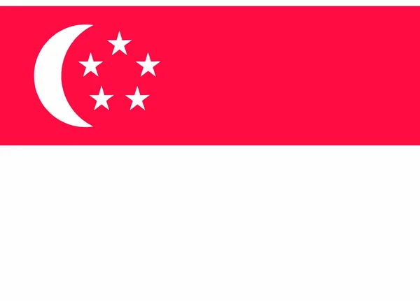 Vektorillustration Der Singapore Flagge — Stockvektor