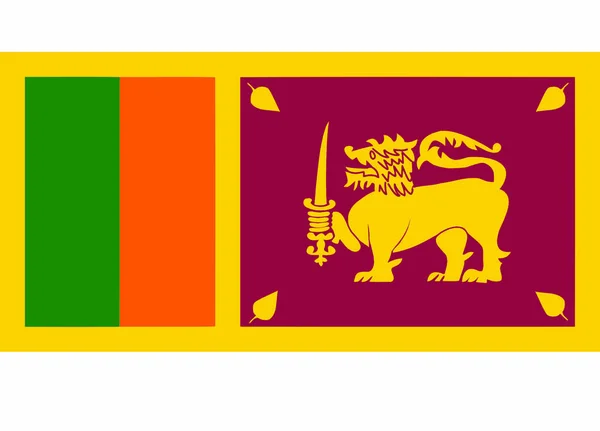 Sri Lanka Flaga Ilustracja Wektor — Wektor stockowy