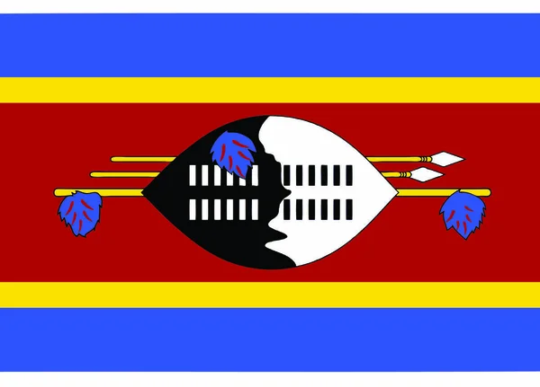 Swaziland Flag Vector Illustration — Stock Vector