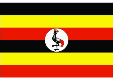 Uganda bayrağı illüstrasyon vektör