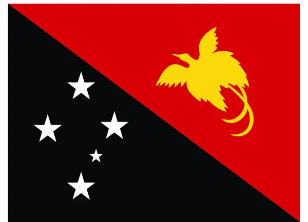 Vektor Illustration Papua Nya Guinea Flagga — Stock vektor