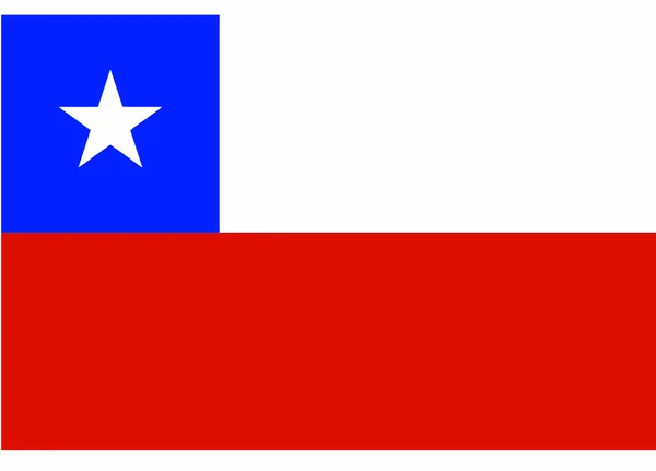 Ilustração Vetorial Bandeira Chile —  Vetores de Stock