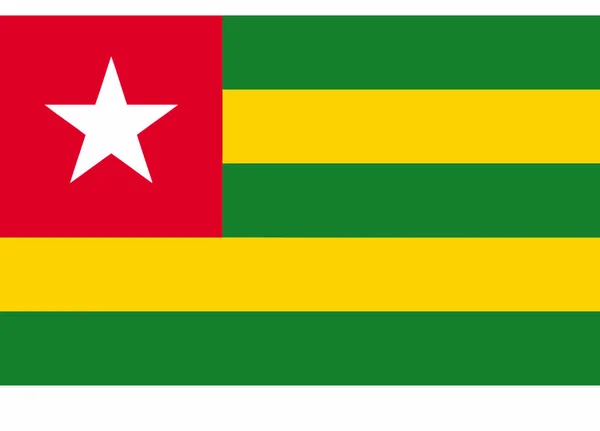 Togo Bandera Vector Ilustración — Vector de stock