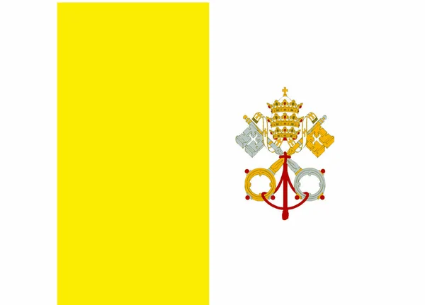 Πόλη Του Βατικανού Σημαία Απεικόνιση Διάνυσμα — Διανυσματικό Αρχείο