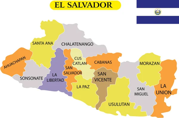 Ilustración Vectorial Del Mapa Salvador — Vector de stock