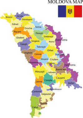 Moldova harita vektör çizim