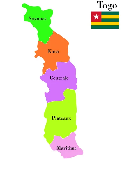 Togo haritasının vektör illüstrasyonu