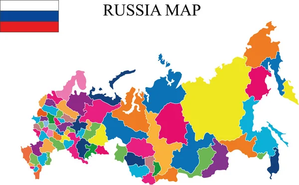 Росія Карту Векторні Ілюстрації Стоковий вектор