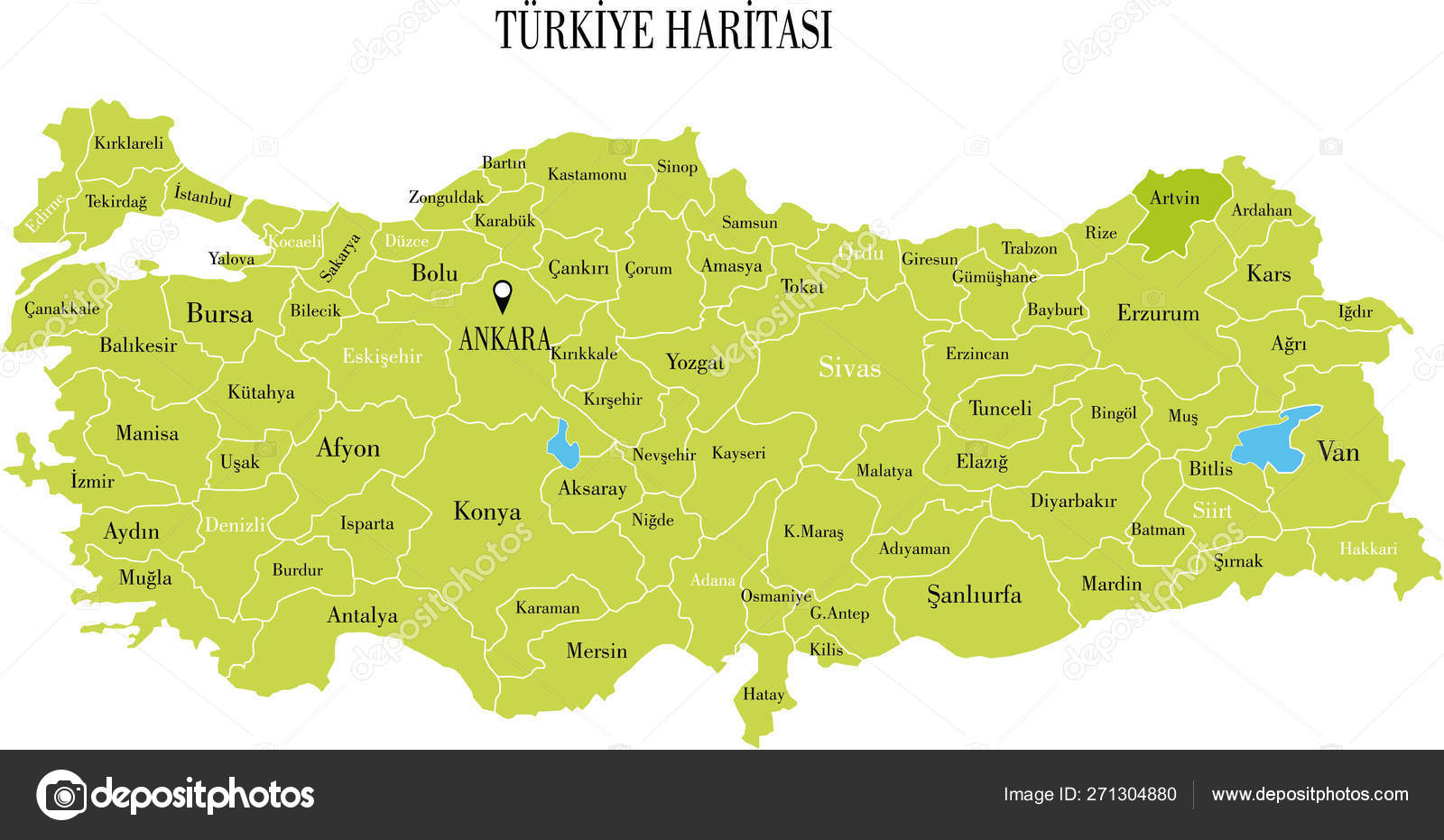 political map of turkey