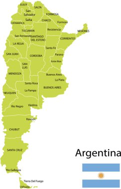 Arjantin vektör çizim Haritası