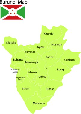 Burundi Haritası vektör çizim