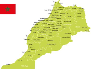 Fas Haritası vektör çizim