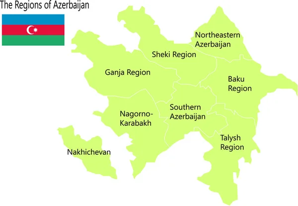 Peta Ilustrasi Vektor Azerbaijan - Stok Vektor