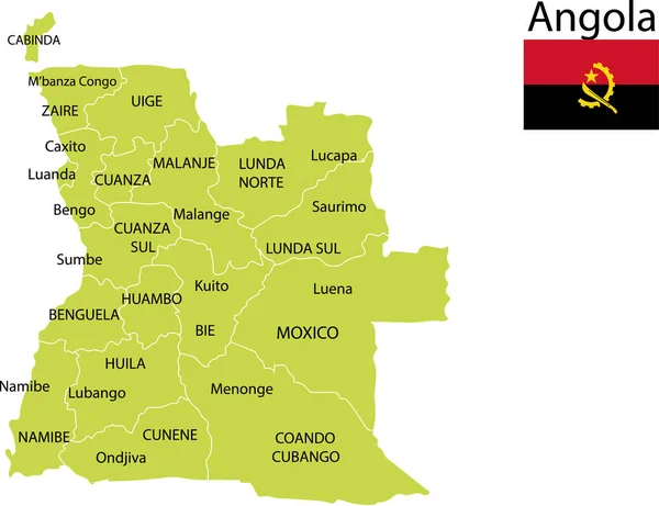 Mapa Angola Vector Ilustración — Vector de stock