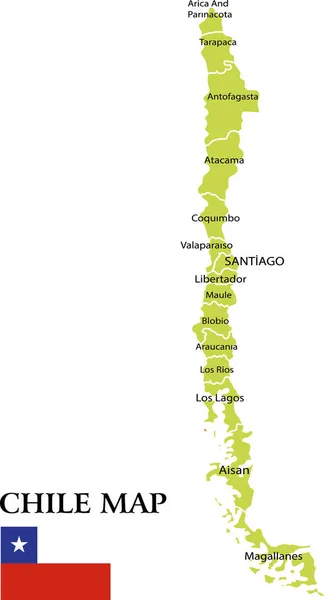 Mapa Chile Vector Illustration —  Vetores de Stock