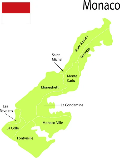 Monako haritasının vektör illüstrasyonu