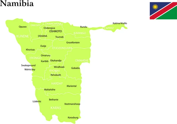 Namibya haritasının vektör illüstrasyonu