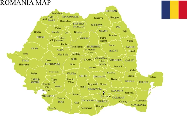 Romanya harita vektör çizim