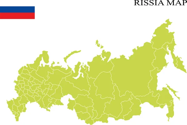 Росія Політична Карта Векторна Ілюстрація — стоковий вектор