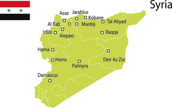 Σχήμα Φορέα Πολιτικού Χάρτη Της Συρίας — Διανυσματικό Αρχείο