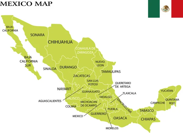Векторна Ілюстрація Карти Мексики Векторна Графіка