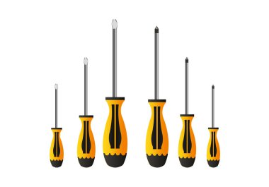 tamir araçları tornavida vektör illüstrasyon