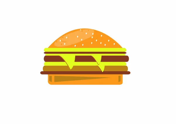 Vektorillustration Eines Hamburgers — Stockvektor