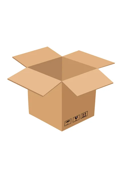 boş karton karton vektör illüstrasyon