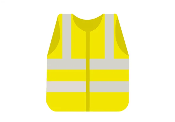 Gilet Giallo Vettoriale Illustrazione Gilet — Vettoriale Stock