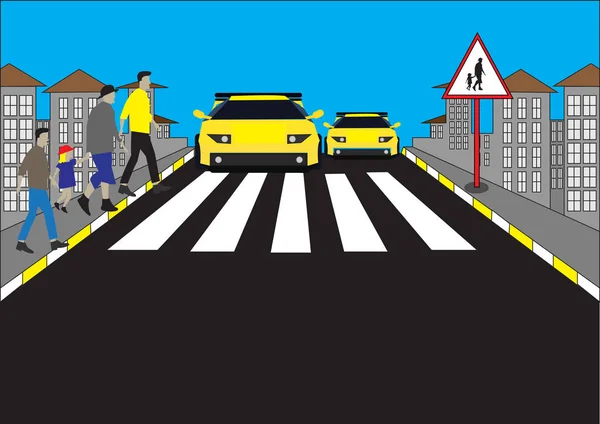 Yaya geçidi vektör çizim