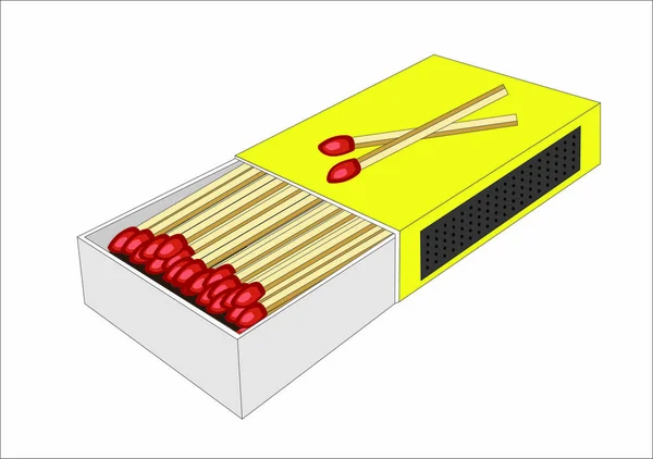 Matchbox vector illustration, a match — Stock Illustration Matchbox Vector Illustration Match Vector Graphics