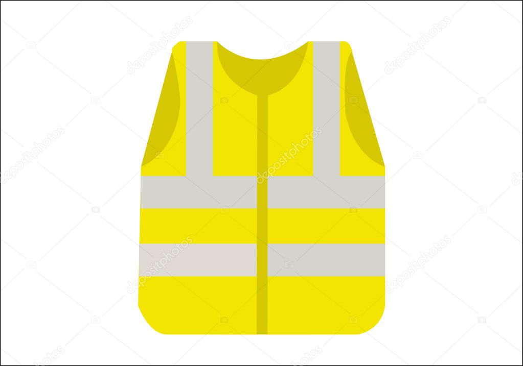 yellow vest vector illustration, vest