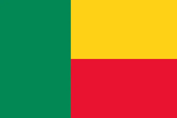 Vlag Van Benin Vector Kwaliteit Lijn — Stockvector