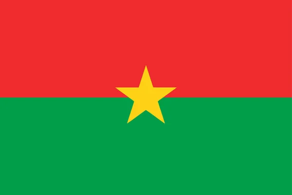 Bandeira Vetor Burkina Faso Cor Qualidade — Vetor de Stock