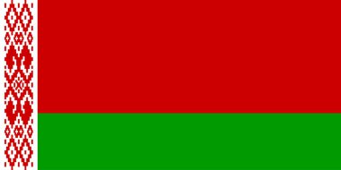 Belarus vektör illüstrasyonunun bayrağı