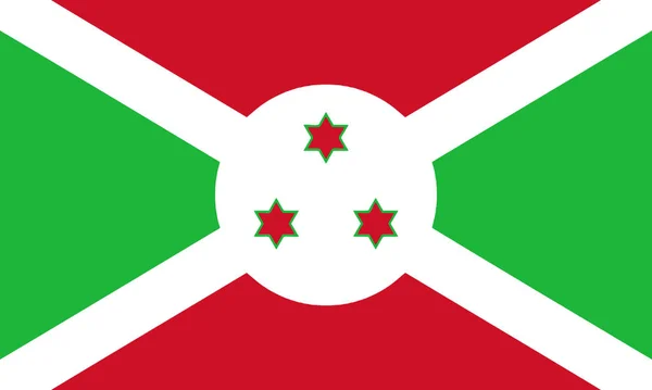Burundi Vektör Illüstrasyon Kalite Çizgi Rengi Bayrağı — Stok Vektör