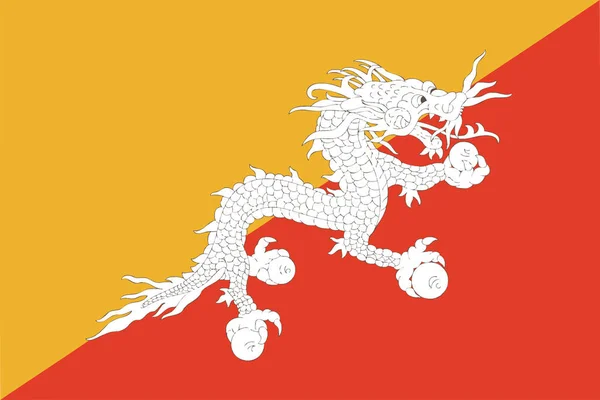 Tanda Vektor Warna Garis Kualitas Bhutan - Stok Vektor