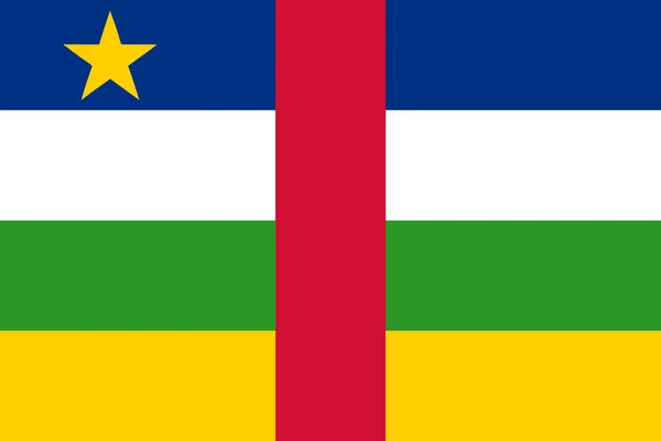 Vlag Van Centraal Afrikaanse Republiek Vector — Stockvector