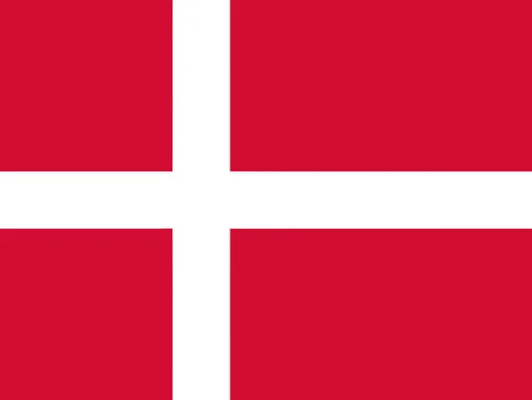 Flaga Danii Wektor Linii — Wektor stockowy