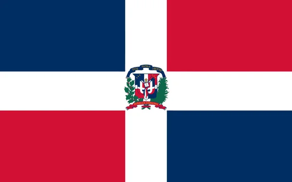 Línea Vectorial Bandera República Dominicana — Archivo Imágenes Vectoriales