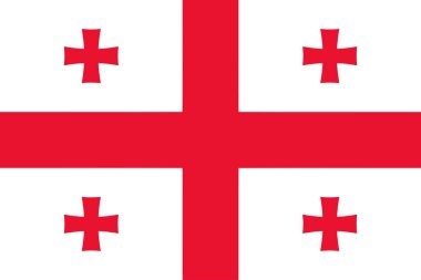 Gürcistan vektör kalite renk çizgisi bayrağı