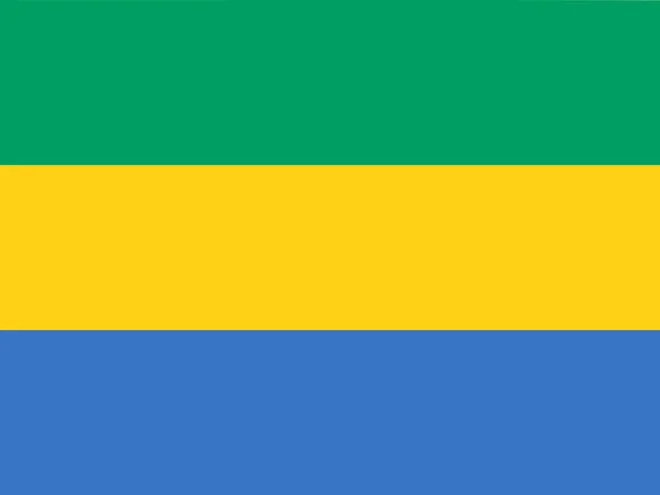 Gabon vektör kalite renk çizgisi bayrağı