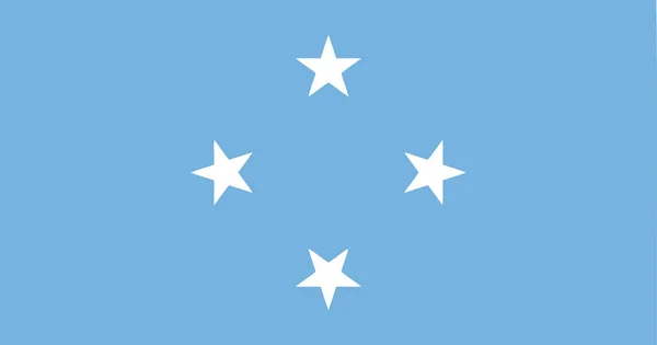 Micronezia vektör kalite renk çizgisi bayrağı