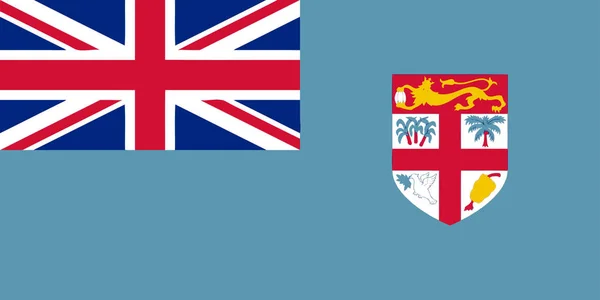 Vlag Van Fiji Vector Kwaliteit Kleur Lijn — Stockvector