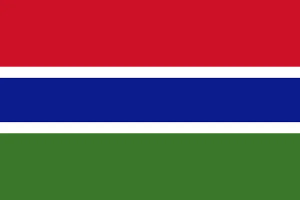 Bandeira Linha Cores Qualidade Vetorial Gâmbia —  Vetores de Stock