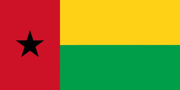 Vlajka Barevné Linie Vektoru Gine Bissau — Stockový vektor
