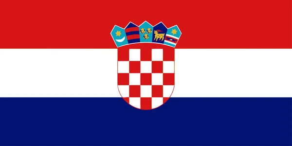 Flaga Hirvatistan Jakość Wektora Linii Kolorów — Wektor stockowy