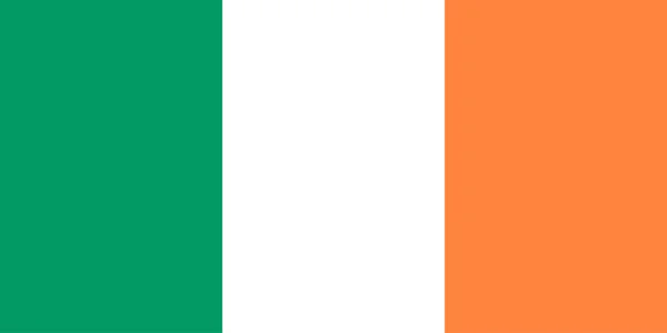 Írország Zászlaja Vektor Minőségi Színsora — Stock Vector