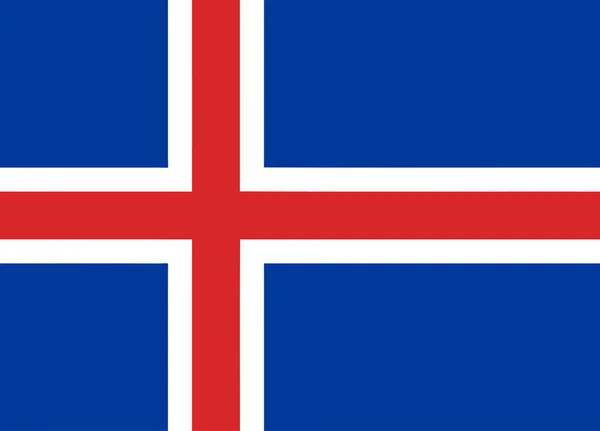 Flaga Islandii Jakość Kolorów Wektorowych — Wektor stockowy