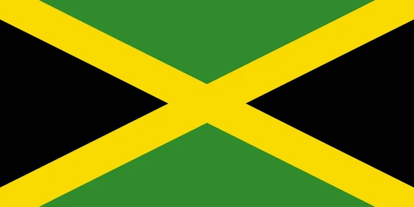 Jamaika vektör çizgisi illüstrasyon bayrağı